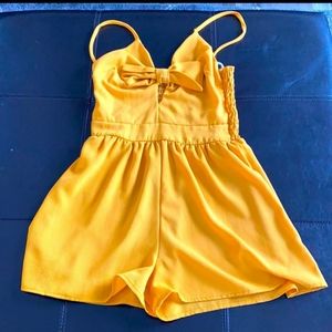 Yellow shorts romper